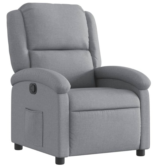 vidaXL Recliner Chair Reclining Armchair Office Single Sofa Light Grey Fabric