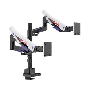 Brateck Atlas Neo Dual Monitor Arm 24–57" Usb-a & Usb-c - Matte Black