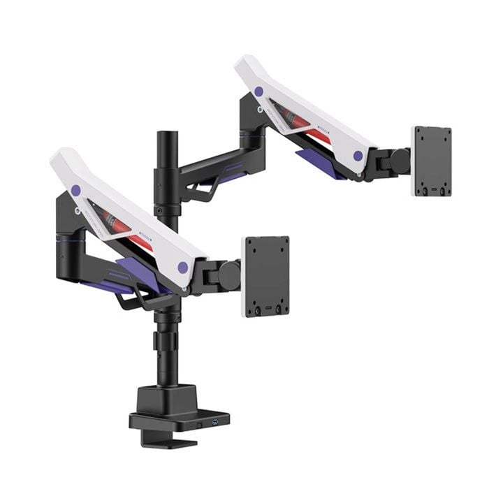 Brateck Atlas Neo Dual Monitor Arm 24–57" Usb-a & Usb-c - Matte Black