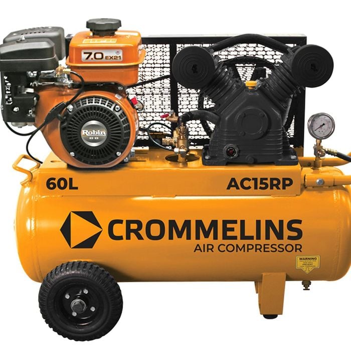 Crommelins 6HP 60L 15.2CFM Petrol Air Compressor