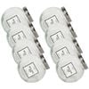 8PK Glass & Co Willow Premium Tilt Silver Screw Lid Storage Jar 1.6L Clear