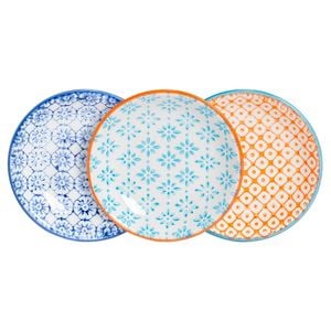 Nicola Spring Patterned Dipping Dishes - Small Bowls for Rice, Soy Sauce & Olive Oil, 10cm - Set of 3