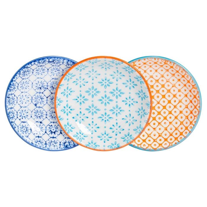 Nicola Spring Patterned Dipping Dishes - Small Bowls for Rice, Soy Sauce & Olive Oil, 10cm - Set of 3