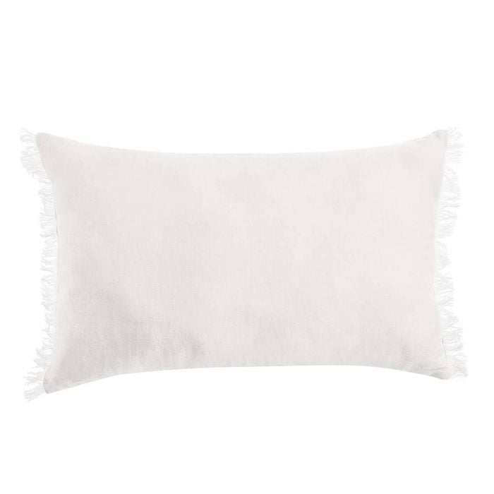 Vintage Design Homewares White French Linen Filled Cushion - 35cm x 55cm