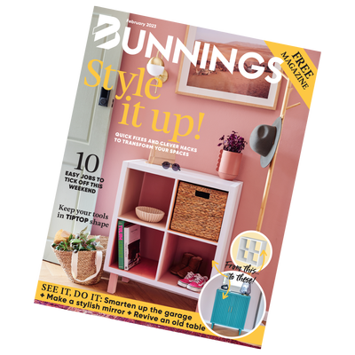 February 2023 Bunnings magazine for au in tilted form