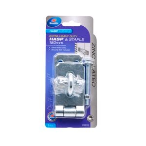 Zenith 180mm Zinc Plated Extra Heavy Duty Hasp & Staple