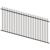ProtectorAl 1201 - 2400 x 1200mm Black Satin Raked Up to 15º Picket Top Pool Fence Panel - Black