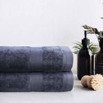 Bedding King 100% Pure Organic Cotton Bath Sheet - Cadet Grey