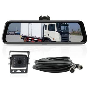 Elinz K Series 9.6" Full Screen Display Replacement Mirror Monitor Small Heavy Duty Ahd 1080p Reversing Camera 10m Cable