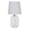 Society Home Daire Table Lamp White & Glass 23x23x42cm