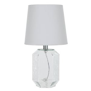 Society Home Daire Table Lamp White & Glass 23x23x42cm