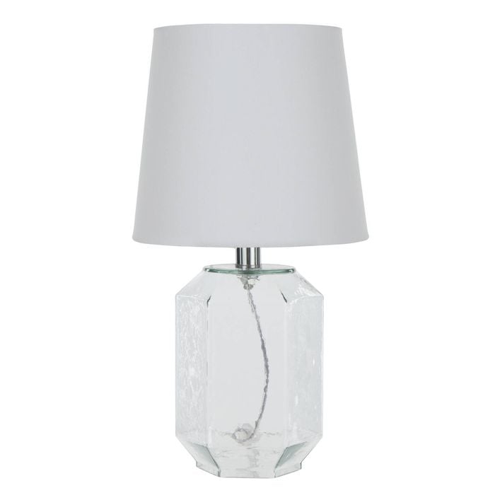 Society Home Daire Table Lamp White & Glass 23x23x42cm