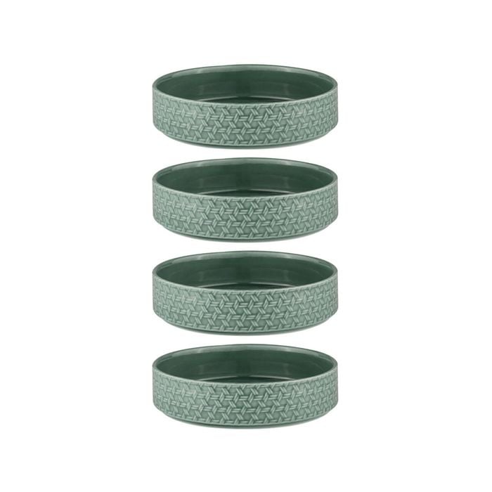 4PK Ladelle Heath 15cm Round Porcelain Serving Bowl - Jade