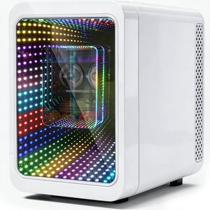Advwin 20l Mini Fridge With Mirror Door & Led Lighting