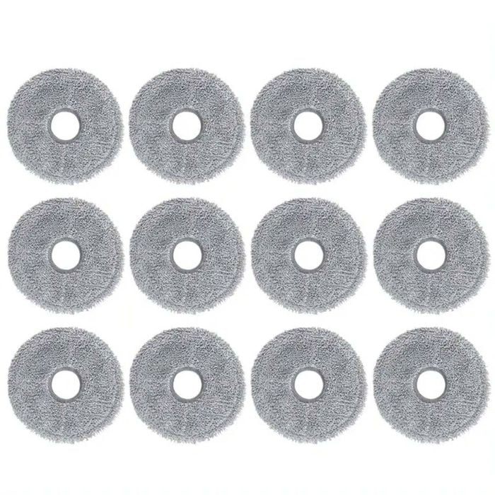 Hygieia 12x Mop Pads For Roborock Saros 10R & Z70, Qrevo Series (Curv, Edge, Master, C, S, L, MaxV)