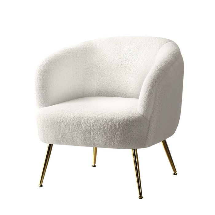 Artiss Armchair Boucle White