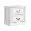 Cosmoliving Bedside Table with 2 Drawers For Bedroom Living Room Storage