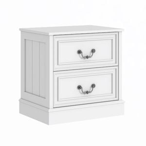Cosmoliving Bedside Table with 2 Drawers For Bedroom Living Room Storage