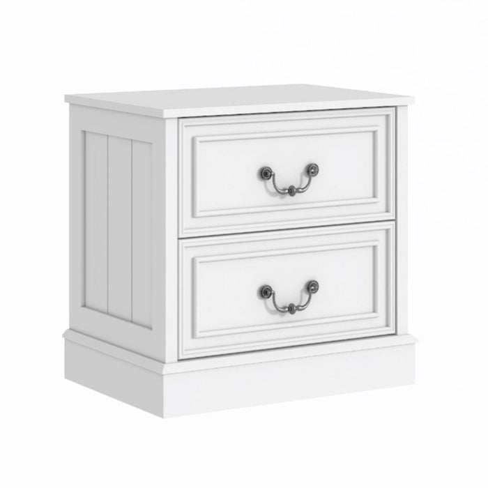 Cosmoliving Bedside Table with 2 Drawers For Bedroom Living Room Storage