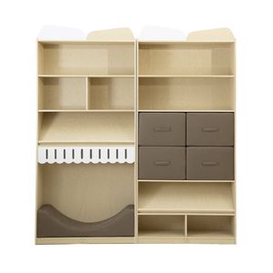 Jooyes Montessori Reading Corner Bookshelf Set E