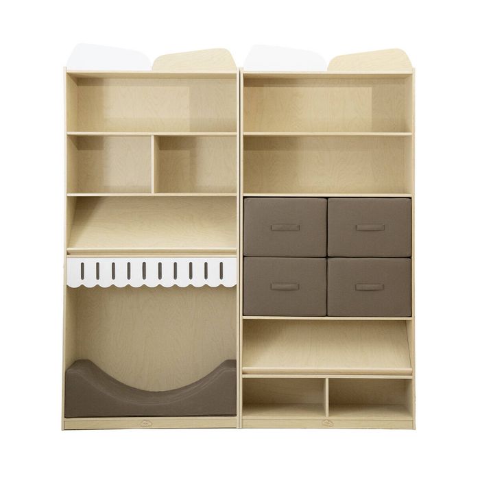 Jooyes Montessori Reading Corner Bookshelf Set E