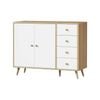 Oikiture Buffet Sideboard Cabinet 4 Drawers Storage Cupboard