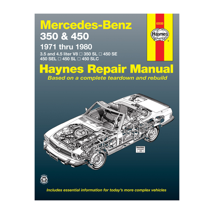 Mercedes-Benz 350 & 450 (71-80) Haynes Repair Manual (USA)