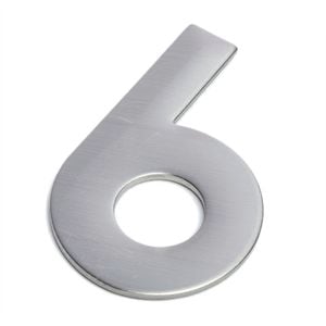 Sandleford 75mm 6 Stainless Steel Self Adhesive Numeral