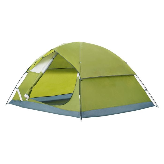VEVOR Camping Tent Green Waterproof with Door and Window for 6 Person