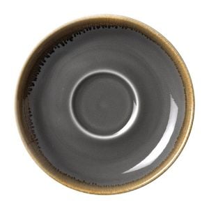 Olympia Kiln Smoke Saucer 160mm 6 Pack Porcelain Tableware Tea Coffee Catering Service