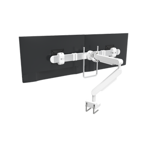 ZGO ZGX Crossbar Dual Monitor Single Arm - White