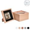 Nicola Spring Shadow Box Frames - 8 X 8" With 4 X 4" Mount - Light Wood - Pack Of 5
