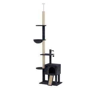 PaWz 275cm Adjustable Height Cat Scratching Tree - Dark Grey