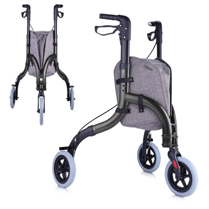 Altus Lightweight Aluminium 3-Wheel Walker with Convenient Storage Bag