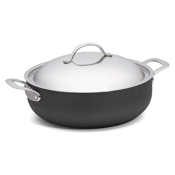 Chasseur Cinq Etoiles Hard Anodised Chef Pan with Lid 30cm / 6.5L