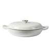 Toque 2 IN 1 3.5L Cast Iron Pan Casserole Pot with Lid White