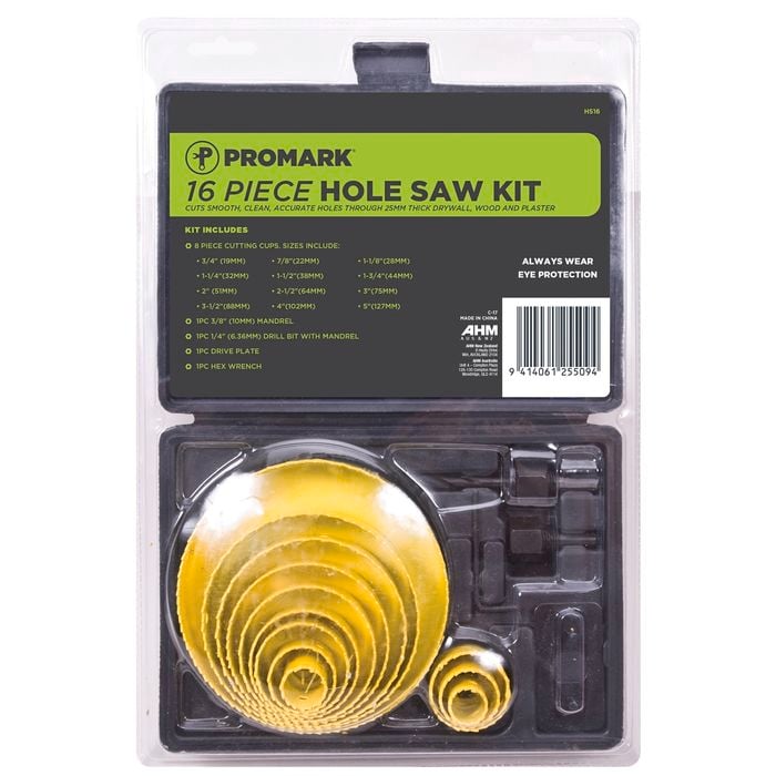 Promark 16 Piece Holesaw Set