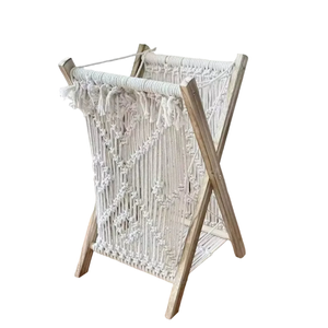 SplendidLiving Folding Cotton Storage Rack Woven Magazine Shelves Baskets bookshelf Holder