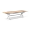 Austin Outdoor 3m-3.8m Extension Teak Timber And Aluminium Dining Table White