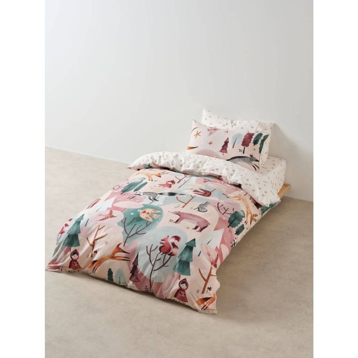 3pc Linen House Kids Folk Woodland Quilt Cover & Pillowcase Set Cotton Queen