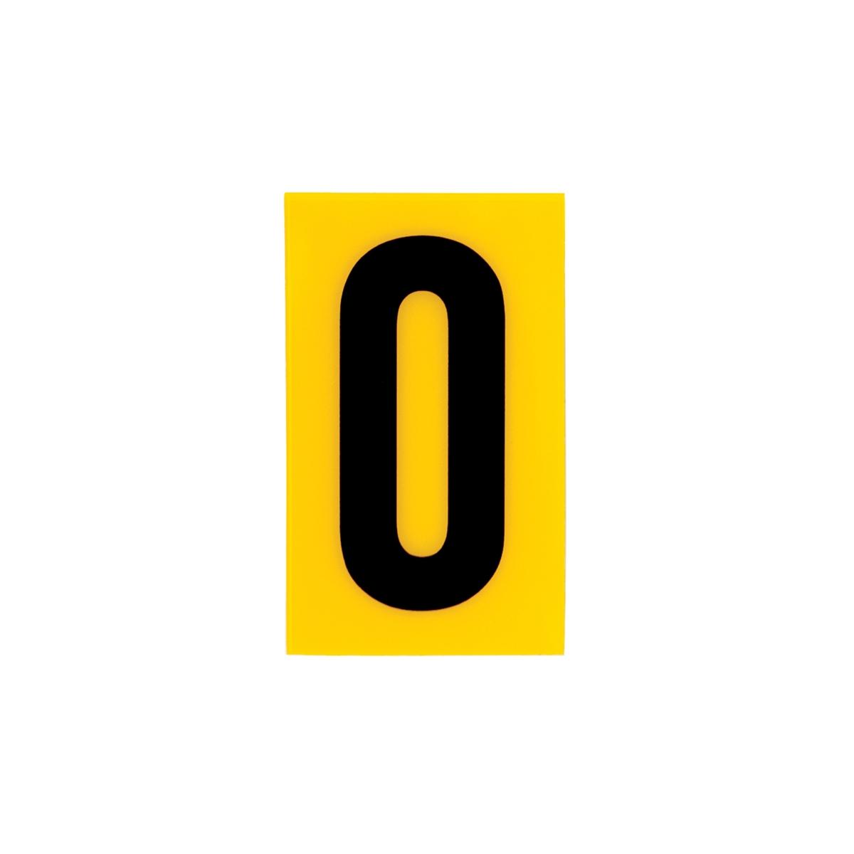 Sandleford 60 x 35mm 0 Yellow Cut Out Self Adhesive Numeral - 0 ...