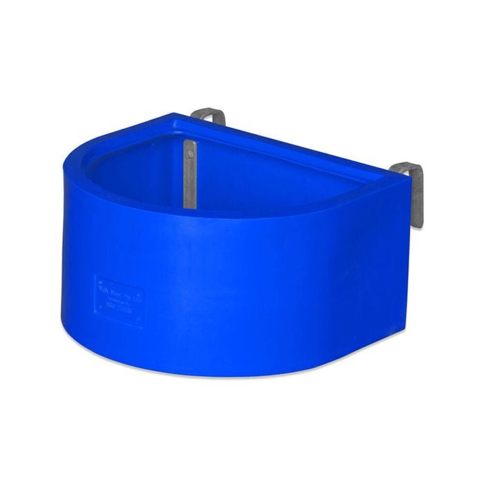 AgBoss D Shape Horse Sables and Paddock Fence Feeder 45L Blue