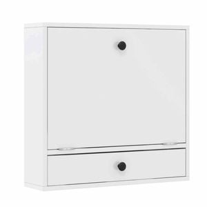 Costway Wall Mount Computer Desk Laptop Desk Office Workstation White