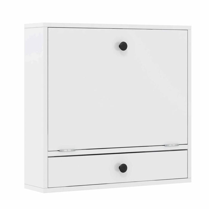 Costway Wall Mount Computer Desk Laptop Desk Office Workstation White
