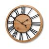 60cm Roman Wall Clock Vintage Wood Silent Modern Home Decor Non Ticking