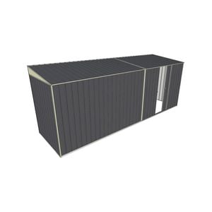 Build-a-Shed 1.5 x 5.2 x 2m Single Sliding Side Door Skillion Shed - Grey