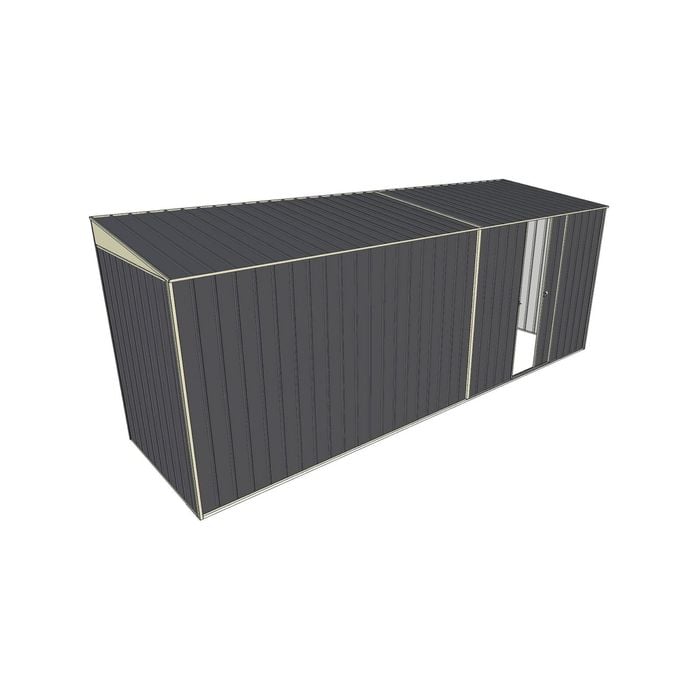 Build-a-Shed 1.5 x 5.2 x 2m Single Sliding Side Door Skillion Shed - Grey