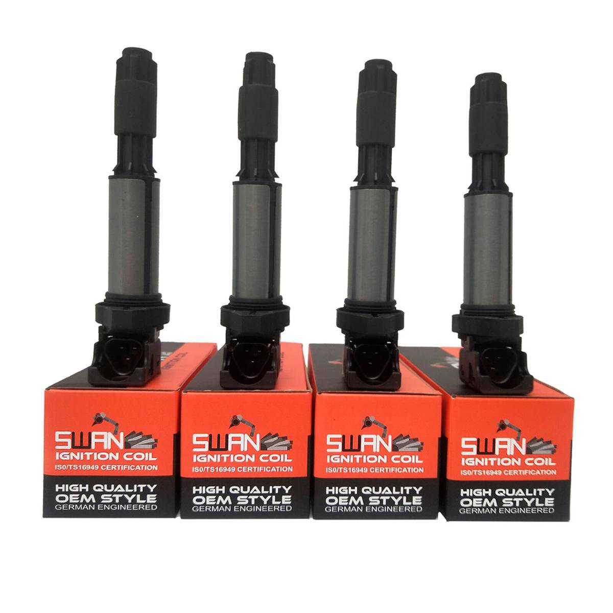 4-Pack SWAN Ignition Coil for BMW 1 Series 116i, 118i, 120i & X1 ...