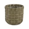 Astin Sinclair 300 x 280mm Burn Olive Poly Rattan Checked Basket Planter Medium