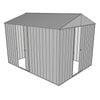 Build-a-Shed 2.3 x 3.0 x 2.3m Front Gable Two Single Sliding Doors Shed - Zinc